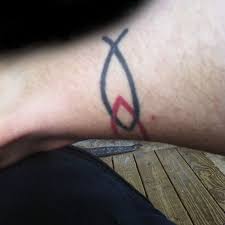 Manly ichthus tattoo design ideas for men solid black ink chest. 40 Ichthus Tattoo Designs For Men Jesus Fish Ink Ideas