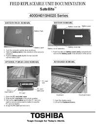 On mine it was set from the factory that the function . Toshiba Satellite 4000 Series Documentation Pdf Download Manualslib