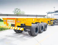 Yellow Mild Steel 40 Ft Skeletal Trailer, Model Name/number ...
