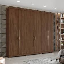 Guarda Roupa Armário Roupeiro Multiuso 6 Portas 4 Gavetas 11 Prateleiras  Organizador Marrom Madeira - Henn - Guarda-Roupa  Roupeiro - Magazine Luiza