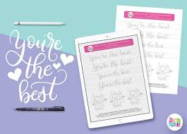 Love this guide, thank you ! 20 Free Brush Lettering Practice Sheets Dawn Nicole