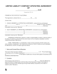 At tax time you'll use form 1120: Free California Llc Operating Agreement Templates Pdf Word Eforms