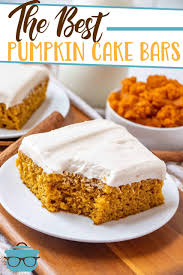 The Best Pumpkin Cake Bars Recipe Pumpkin Cake Recipes Pumpkin Spice Desserts Pumpkin Cake