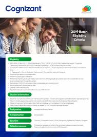 Cognizant Hiring 2019 Graduates Jobsdunia Computer Technology How To Apply Electronic Computer