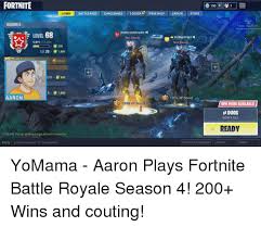 Latest news, cosmetics, and more for #fortnite battle royale on pc, consoles, and mobile. Fortnite Lobby Battle Passi Challenges Locker M Em Shop Career Re Season 4 Level 68 T Limmy Jetstream Not Ready 507113500 Not Ready 200 Lvl70 1000 T Max 3 500 1000 Xp