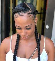 23 Stylish Ways To Wear 2 Feed In Braids Stayglam Feed In Braids Hairstyles Cornrows Natural Hair Two Braid Hairstyles