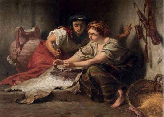 Two Women Shall be Grinding at the Mill” by Alfred Elmore (1815–1881)
