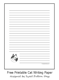 These are quick to print! Printable Grey And White Cat Lined Paper Lined Writing Paper Writing Paper Stationery Paper
