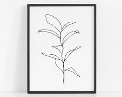 Black And White Botanical Prints Free Botanical Drawing Minimal Line Art Line Contour Illustration Simple Botanical Wall Art Black White Art Print Scandi Art Nor Line Art Leaf Drawing Scandi Art