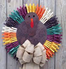 Thanksgiving Turkey Clothespin Wreath Clothes Pin Wreath Wreath Crafts Thanksgiving Wreaths