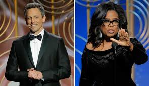 Winfrey opened the speech by remembering seeing sydney poitier become the first black man to win. 75th Golden Globe Awards Show Review Seth Meyers Oprah Winfrey Rule Goldderby