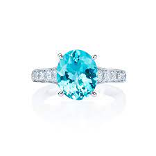 Solitaire paraiba tourmaline wedding ring, alternative non diamond ring, handmade 14k white gold ring. Paraiba New Thomas Jirgens Juwelenschmiede Munchen