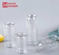 Custom Pet 350ml 450ml 550ml Clear Plastic Cans for Milk Tea or Juice with  Aluminum Easy Open Lid