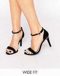 New Look Wide Fit New Look Wide Fit Barely There Heeled Sandal Sandals Heels Heels Ankle Strap Heels