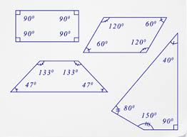 Geometry angles and intersecting lines angle basics and measurements. Understanding The Angle Measures Of Quadrilaterals Ck 12 Foundation