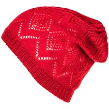 Red Cashmere Pointelle Slouch Beanie Cashmere Beanie Slouch Beanie Red Cashmere