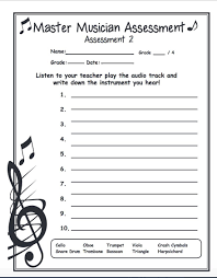 Identifying Instruments Music Assessments Music Lesson Plans Elementary Music Classroom
