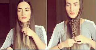 She Braids Her Hair Under Her Chin It Looks Odd But It S Actually Brilliant Who Would Have Thought Hair Skin Long Hair Styles Her Hair