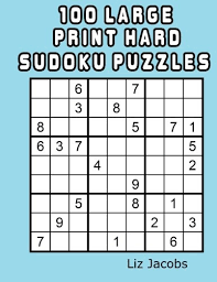 Play the daily new york times crossword puzzle edited by will shortz online. 100 Large Print Hard Sudoku Puzzles Jacobs Liz 9781517384067 Amazon Com Books