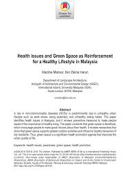 We did not find results for: Pdf Health Issues And Green Space As Reinforcement For A Healthy Lifestyle In Malaysia