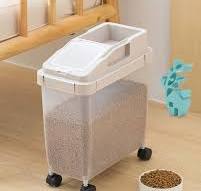 Baffect Dog Food Storage Container, Airtight Pet Food Storage Container for  Dogs Cats with Measuring Cup and Rolling Wheel for Dog Cat Bird and Other  ...