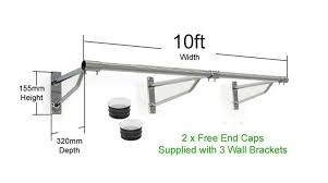 The click rail is a flexible picture hanging system that you only have to mount to the wall once. Wall Mounted Screw Fix Clothes Garment Rail Hanging Rack 25mm Tube The Shop Fitting Shop