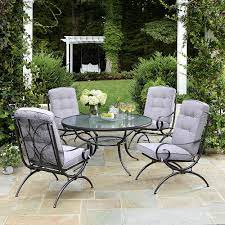 Jaclyn Smith Centralia 5pc Dining Set Gray Patio Patio Furniture Outdoor Dining Set
