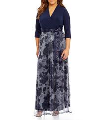 Leslie Fay Plus 3 4 Sleeve Wrap Long Sequin Maxi Dress Sequin Maxi Dress Maxi Dress Dresses