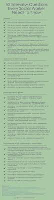 40 Interview Questions Every Social Worker Needs To Know Socialwork Career Social Work School Social Work Social Worker