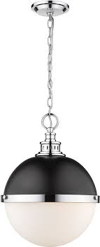 Z Lite 619p14 Mb Ch Peyton Modern Matte Black Chrome Pendant Lighting Fixture Zlt 619p14 Mb Ch