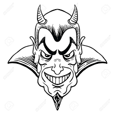 A cowboy cartoon character of n95 mask holding guns. Man Masked In A Devil Black And White Cartoon Illustration Isolated Royalty Free Cliparts Vectors And Stock Illustration Image 93463242