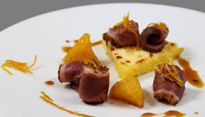 Magret De Canard Au Sautoir Sauce Bigarade Polenta Gratinee Par Alain Ducasse Recette Magret De Canard Tournedos De Canard Savoureux