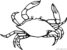 The baby sleeps in the crib. Simple Blue Crab Coloring Page Coloringall