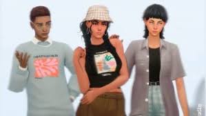 Check out my other cc find page that has both genders and furniture. Maxis Match Simlish 4