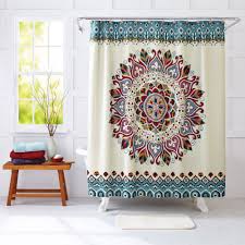 Better Homes And Gardens Medallion 15 Piece Bath Set Shower Curtain And Bath Rugs Include Medallion Shower Curtain Fabric Shower Curtains Girls Shower Curtain