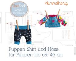 Puppenkleider 5 (für 42 cm große puppe). Freebook Puppen Shirt Und Hose Hummelhonig
