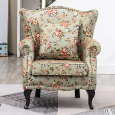 Panana recliner velvet fabric armchair adjustable fireside recliner wing back chair tub chair occasional armchair lounge single sofa for living room bedroom (velvet fabric grey) 3.9 out of 5 stars 25 £169.99 £ 169. Floral Lounge Chairs For Sale Ebay