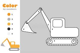 All images found here are believed to be in the public domain. Excavator In Cartoon Style Color By Number Education Paper Game For The Development Of Children Coloring Page Kids Preschool Stock Illustration Illustration Of Game Coloration 132722929