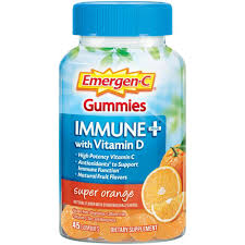 Emergen C Immune With Vitamin D Gummies Super Orange 45ct Vitamins Gummies Vitamin D