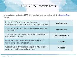 Leap 2025 science practice test answer key grade 8. Assessment And Accountability Monthly Call Ppt Video Online Download