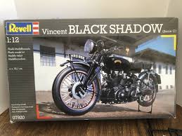 Revell 1 12 Vincent Black Shadow Motorcycle Plastic Model Kit Motorcycle Model Kits Motorcycle Model Model Kit