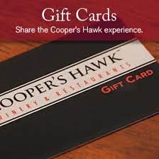 Cooper S Hawk Winery Restaurants Restaurant Gift Cards Coopers Hawk Gift Card