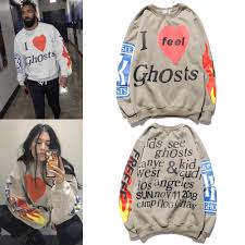 Black red white apricot blue yellow. I Feel Ghosts Hoodies Men Women Hip Hop Kids See Ghosts Hoodie Kanye W The Heat Locker