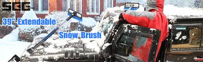 Looking for the best snow brushes and ice scrapers? Amazon Com Seg Direct 39 Extendable Snow Brush With Squeegee Ice Scraper Telescoping Foam Grip For Car Truck Suv Mpv Light Weight Anti Freeze Extreme Durability Black And Blue Automotive