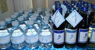 Bottled Water Barefoot Wine Favors Baby Boy Shower Favors Boy Baby Shower Themes Baby Shower Wine Favors