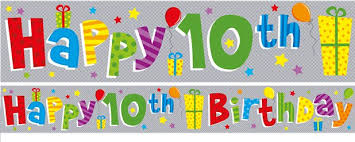Image result for happy 10th birthday balloon glittering