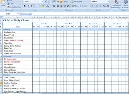 Children Daily Chore Chart Template Daily Chore Charts