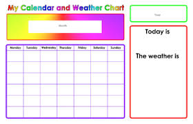 Calendar And Weather Chart For Preschool