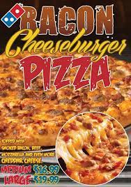 Delicious And Hot Bacon Cheeseburger Pizza Bacon Cheeseburger Pizza Domino S Pizza Smoked Bacon