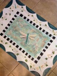 Hand Painted Floor Cloth On Vinyl Floor Clothes Cloth Clothes Floor Hand Painted Vinyl Painted Floor Cloths Floor Cloth Painted Floor